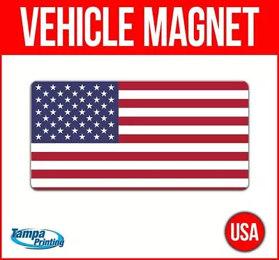AMERICAN FLAG Heavy Duty Vehicle Magnet Truck Car Sticker Decal Sign USA STATES • $17.99
