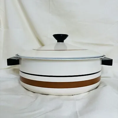 Vintage Regal Ware Retro 5 Quart Striped Cast Aluminum Pot With Lid • $25