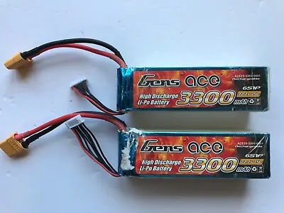 2 Off Gensace 3300mah 6S Lipo Batteries • £50