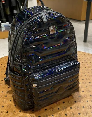 MCM Stark Backpack Tec-Quilted Holographic Fabric Limited Edition New MMKAAVE19  • $499