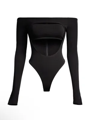 £79 • Buy Mugler H&M Black Cut-Out Body Size 12 BNWT