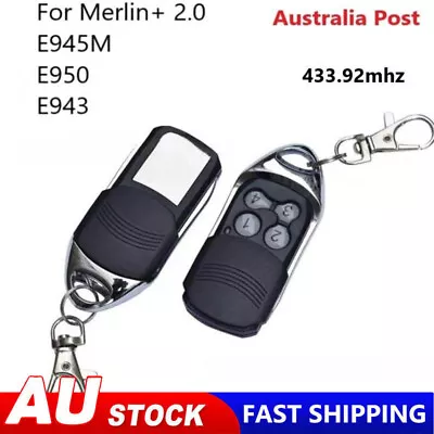 For Merlin+ 2.0 E945M E950 E943 Garage Gate Door Remote Control 433.92mhz • $18.35