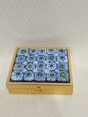 Murano Italy Millifiore Glass Pill Trinket Box Small  • $29.99