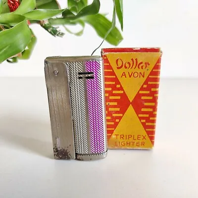 Vintage Dollar Avon Flamex Triplex Lighter Austria Tobacciana Collectible CB312 • £95.87