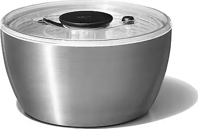 OXO Good Grips Stainless Steel Salad Spinner With Locking Lid • $62.95