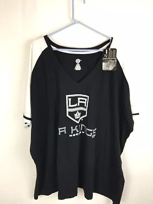 4XL NHL Los Angeles Kings Hockey Short Sleeve T-Shirt 2 Tone 100% Cotton Shirt • $14.95