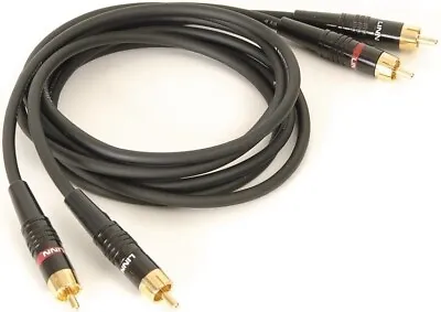 £72 • Buy New Linn Black 2 RCA To 2 RCA Analogue Audio Interconnect Cable 1.2m Pair 