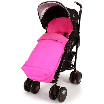 £14.95 • Buy XXL Large Luxury Foot-muff And Liner For Maclaren Techno XT - Raspberry (Pink)