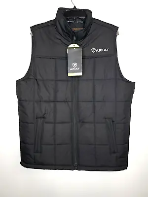 Ariat Mens Crius Black SZ L Insulated Concealed Carry Vest 10011523 Zip Up • $89.96
