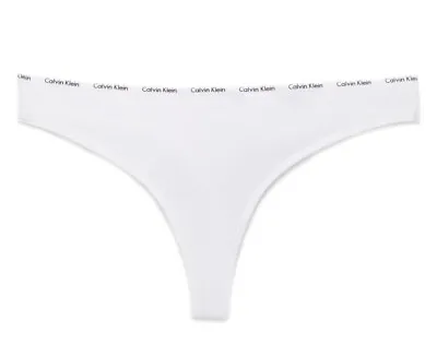 Calvin Klein Thong Size Xl Cotton Underwear Logo-waist White Single Thong • £7.50