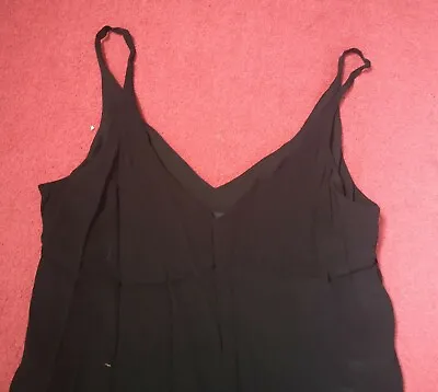 £1.30 • Buy Topshop Ladies Girls Black Size 6 Dress Sleeveless Cami Short Fitted Vest Plain 