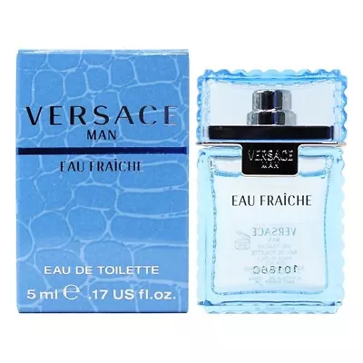 Fraiche Versace Men Mini Bottle 0.17 Oz 5 Ml Eau De Toilette Splash New In Box • $8.70