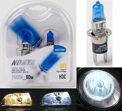 Nokya 7000K White H3C 64146BC Nok7259 80W Two Bulbs JDM Head Light Replacement • $22.80