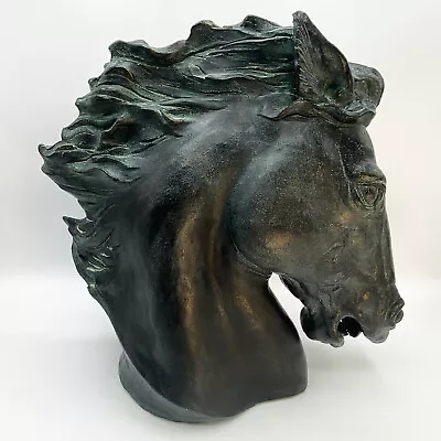 Vintage 70s  Flaming Mane  Horse Head Cast Sculpture - James Killian Spratt • $575.99