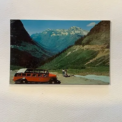 Going To The Sun Road Glacier National Park - Logan Pass Red Bus - Postcard MT • $1.69