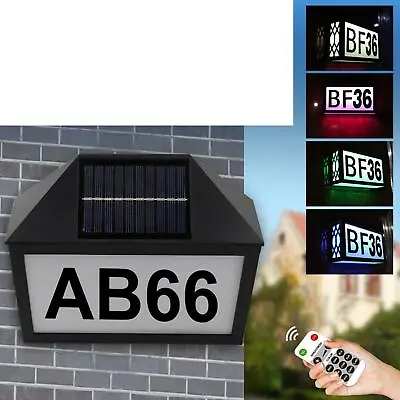 House Numbers Lamp LED Illuminated Solar Address Sign Light For Garden Home • £14.75