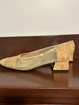 Vaneli Women’s Cork Leather  And Mesh Wedges  Size 5 • $20