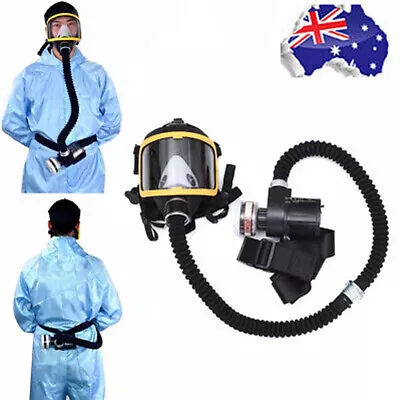 Electric Supplied Air Fed Full Face Gas Face Cover Constant Flow Respirators • $157.99