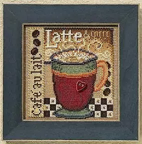 DIY Mill Hill Latte Cafe Coffee Cup Mug Button Bead Cross Stitch Picture Kit • $17.95