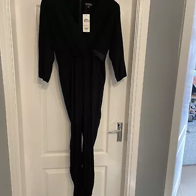 BNWT Miss  Selfridge Size 10 Black Occasions Jumpsuit • £9.99