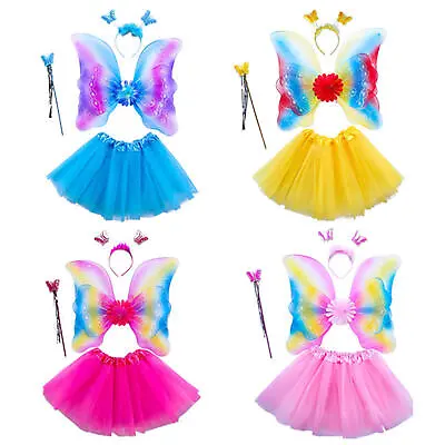 Exquisite Kids Butterfly Costume Fairy Costume Set With Butterfly Wings • £10.80