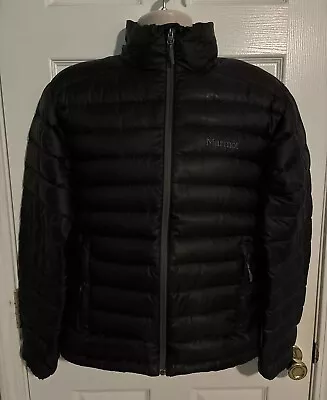 Marmot Men’s Azos Down 700 Fill Packable Jacket Size Small Black Excellent • $55
