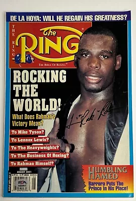 Hasim Rahman Signed The Ring August 2001 Magazine PSA AN43827 • $37.46