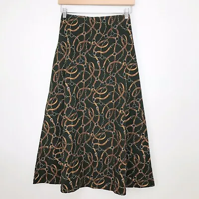 Vintage Jones New York Sport Equestrian Midi Skirt Medium Bridle Maxi Pockets  • $22.99