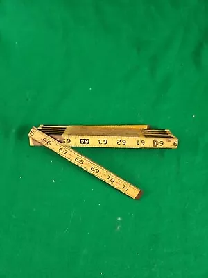 Vintage Stanley No. 106F Folding Ruler Zig Zag 72  Yellow • $12.99