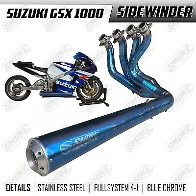 CUSTOM EXHAUST SIDEWINDER 2007-2021 Suzuki GSXR 1000 Handmade Smoke Muffler • $427.50