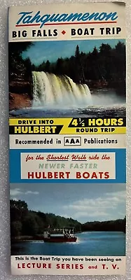 Tahquamenon Falls State Park MI Big Falls Boat Trip Brochure Map Souvenir • $14.01