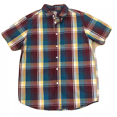 Wonder Nation Boys Shirt Sz 14-16 EUC Cotton Check Short Sleeve Z5 • $15.20