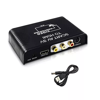S-video AV Scart To HDMI Converter Switcher 3 In1  HDMI Video& Audio Converter H • £39.96