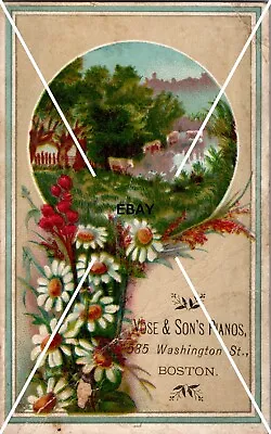 Victorian Trade Card Vose & Sons Pianos Boston • $34.99