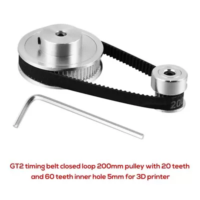 GT2 Timing Belt Closed Loop 200mm Pulley For Smooth Linear Transmission • $8.72