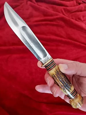 Antique Marbles Gladstone Mich U.s.a  Ideal  Knife Stag On Stag Very Nice! • $170.50