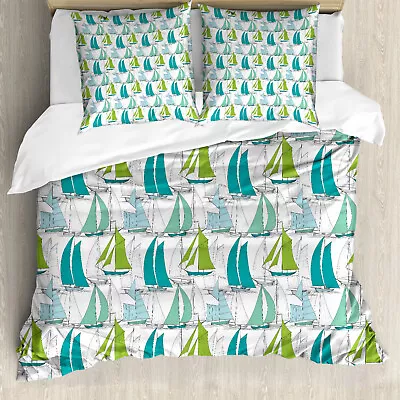 Nautical Duvet Cover Sailing Boat Theme • £29.99