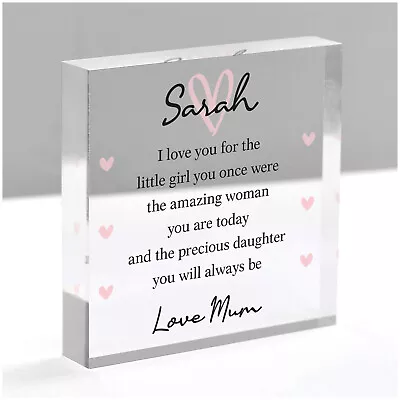 £13.99 • Buy Daughter Gifts From Mum Dad Personalised I Love You Daughter Birthday Present