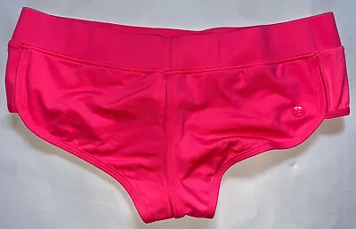 VOLCOM Women's Small Pink Coral Solid Boardie Swim Surf Beach Bottom Simply New • $7.96