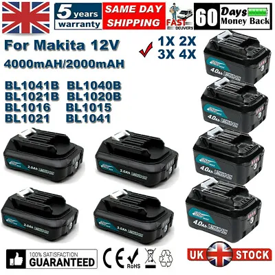 For Makita 12V BL1041B Battery 4.0/2.0AH CXT BL1040B BL1021B BL1020B BL1015 1016 • £70.90