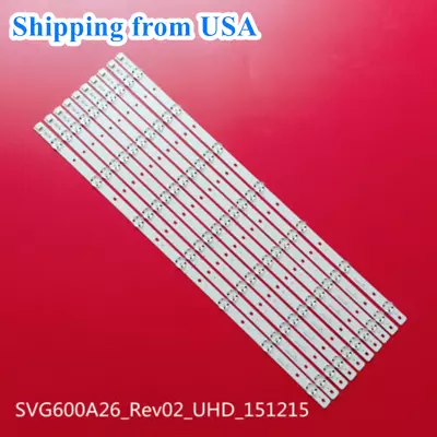 10Pcs Vizio E60U-D3 Backlight LED Strips Full Set SVG600A26_Rev02_UHD_151215 • $29.04