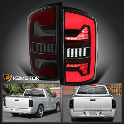 Fits 2002-2006 Dodge Ram 1500 2500 3500 Black/Smoke Full LED Tail Lights Lamps • $185.38