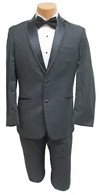 Men's Perry Ellis Grey Tuxedo Jacket With Pants Wedding Groom Prom 43R 37W • $44.95