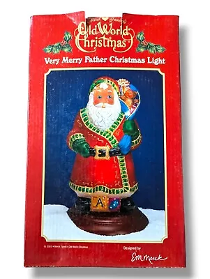 Old World Christmas Santa Claus Light Lamp Very Merry Father Christmas Merck • $189.99