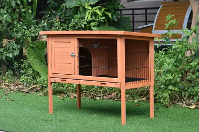 PawHub Small Wooden Chicken Hutch Guinea Pig Cage Rabbit Hutch With Tray 915mm • $84