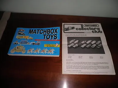  Matchbox Toys By Nancy N. Schiffer (1994)  & Collector Car Club Newsletter-$12. • $12