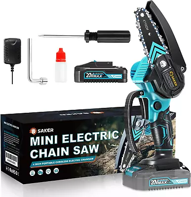 Mini ChainsawPortable Electric Chainsaw CordlessHandheld Chain Saw Pruning She • $49.40