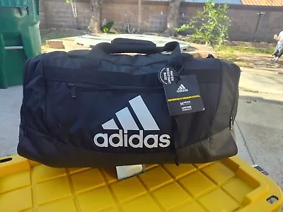 Adidas Defender IV Medium Duffel Bag Classic Black Water Resistant • $25.99