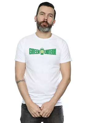 £5.99 • Buy Official DC Comics Marvel Green Lantern Text Crackle Logo White T-Shirt Size L 