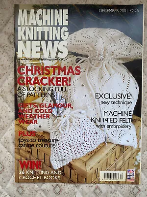 Machine Knitting News Magazine - December 2001 - Christmas Patterns Hints Tips • £6